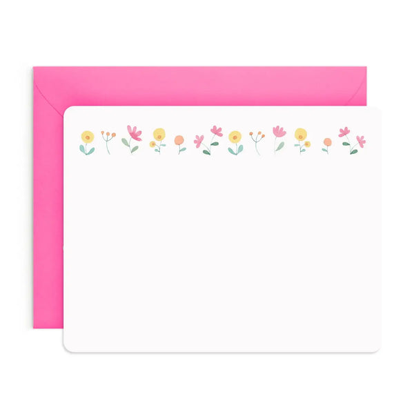 Spring Flowers Flat Note (Boxed set of 8)