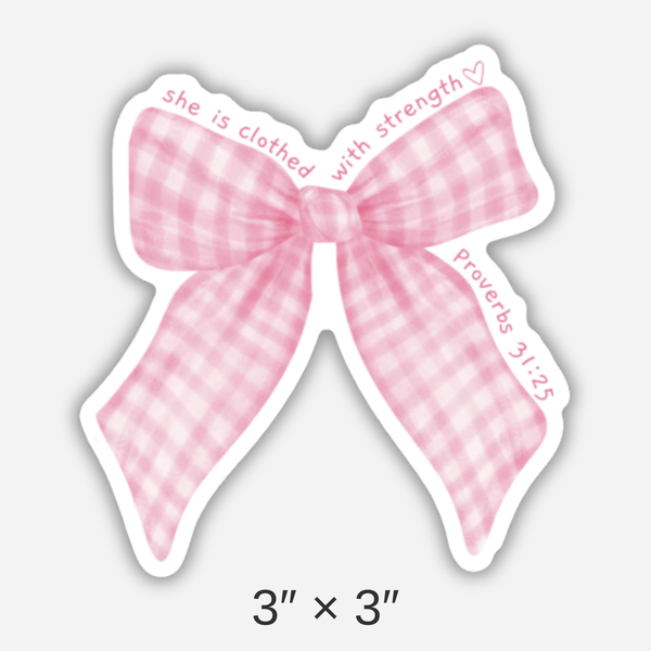Coquette Bow Bible Sticker | Christian Stickers | Faith
