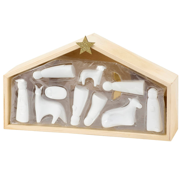 Stoneware Nativity Sitter