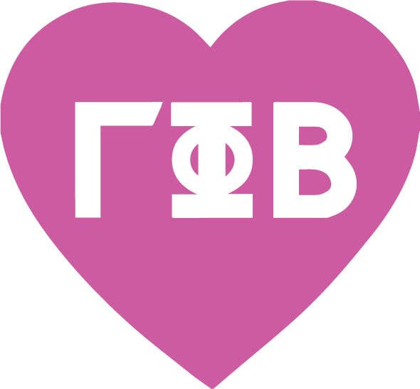 Sorority & Greek Acrylic Heart Pin/ Button: Kappa Delta