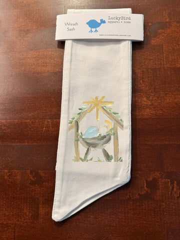 HALEY GOLD STAR MANGER WREATH SASH