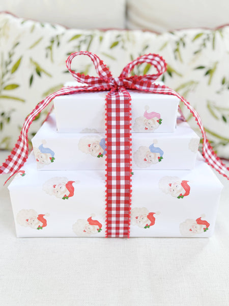 Santa Wrapping Paper: Red