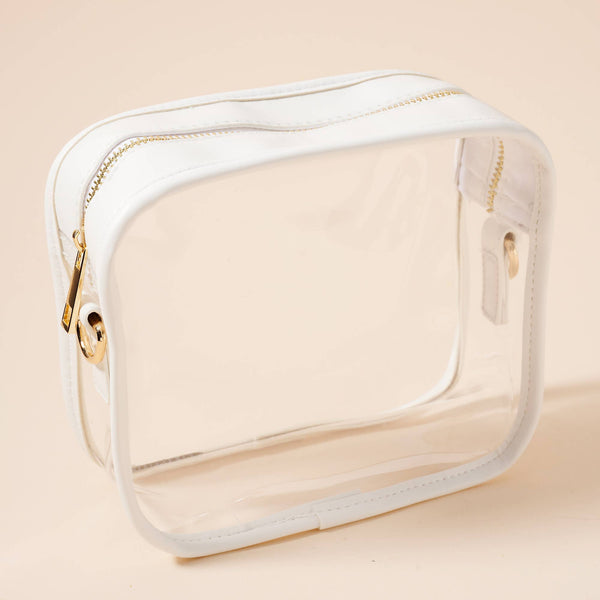 Game Day Clear Crossbody Bag: Gold