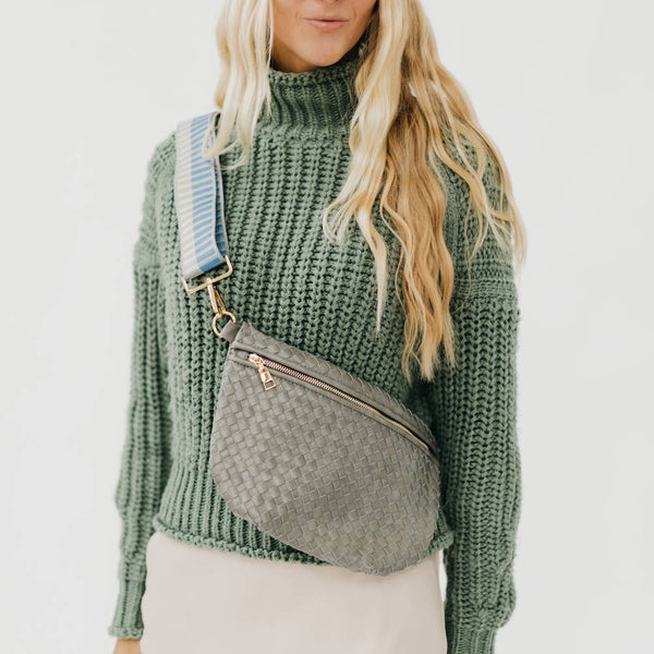 Westlyn Woven Bum Bag : Checkered Black