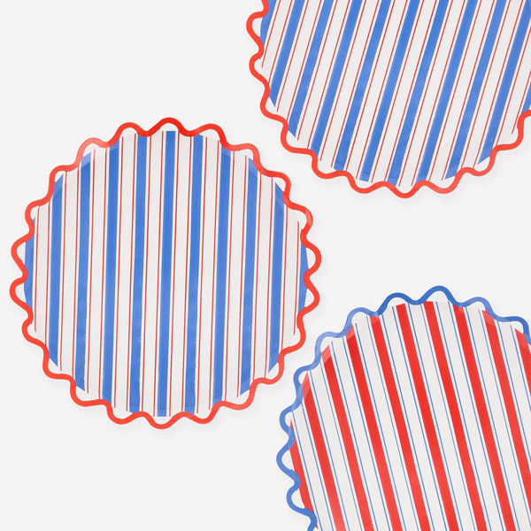 Nautical Striped Dinner Plates