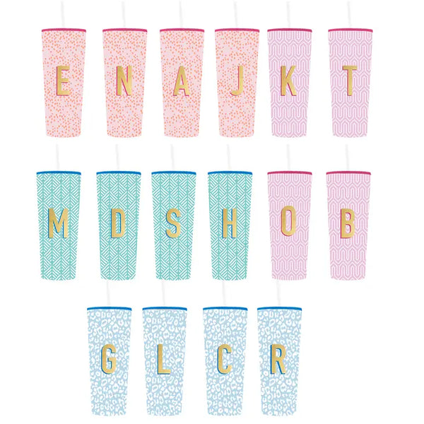 Letter Straw Tumbler Mary Square