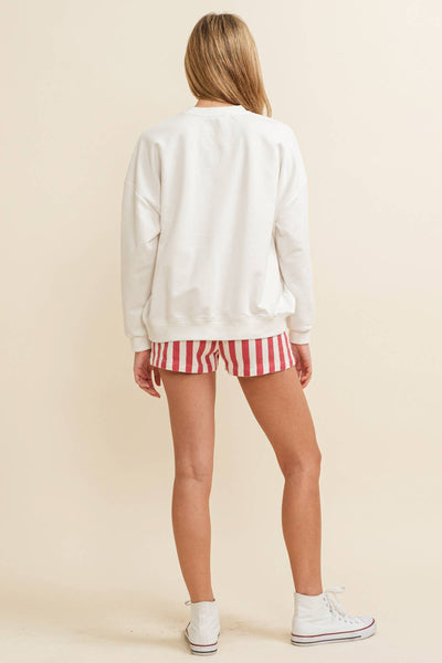 BOW ACCENT PULLOVER TOP