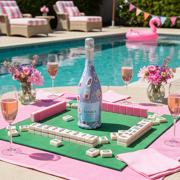 Beau Bottles Pastel Blue Mahjong - Prosecco Collection