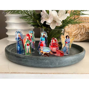 7-Piece Small Acrylic Nativity Set