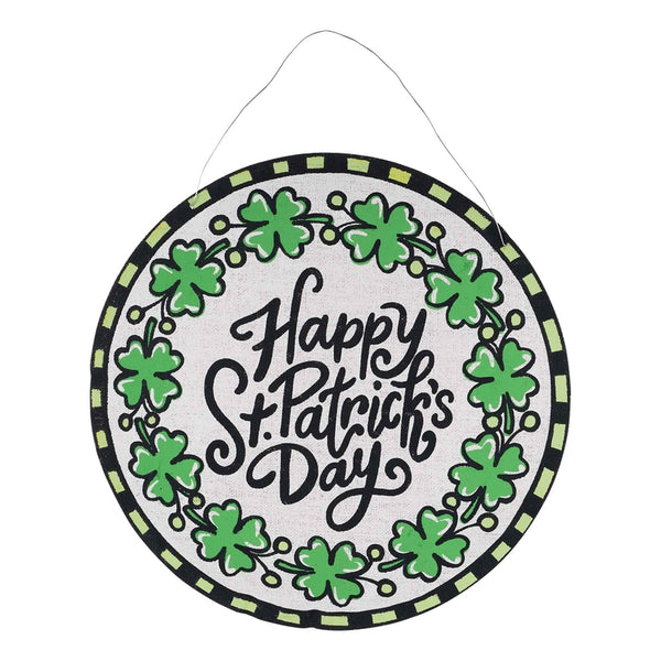 I Love You More/St. Patrick's Day Burlap Door Hanger