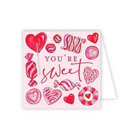 Handpainted You're Sweet Valentine Candies Enclosure Card