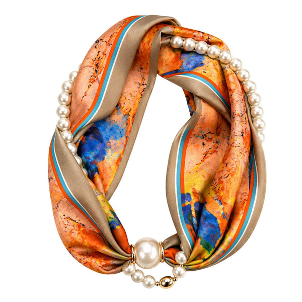 Luxe Pearl Scarf Necklace