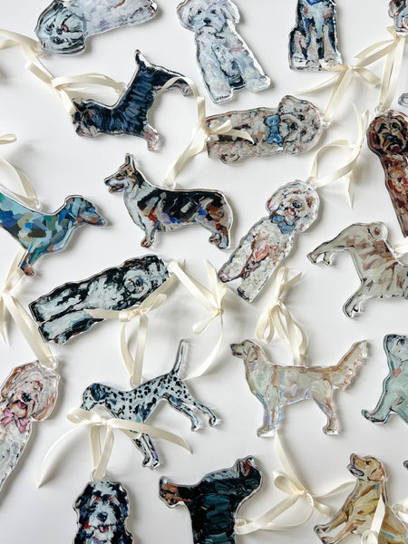 English Bulldog Abstract Ornament