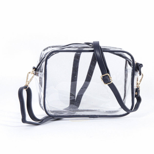 Bridget Clear Purse with Patterned Shoulder Straps - Auburn Tigers