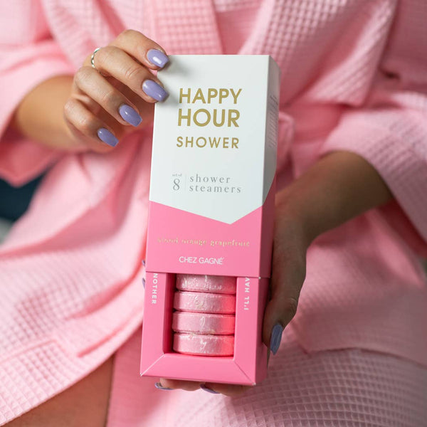 Happy Hour Shower - Aromatherapy Shower Steamers - Blood Orange Grapefruit - Set of 8