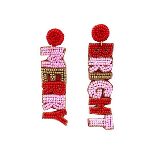 Beaded Merry and Bright Earrings