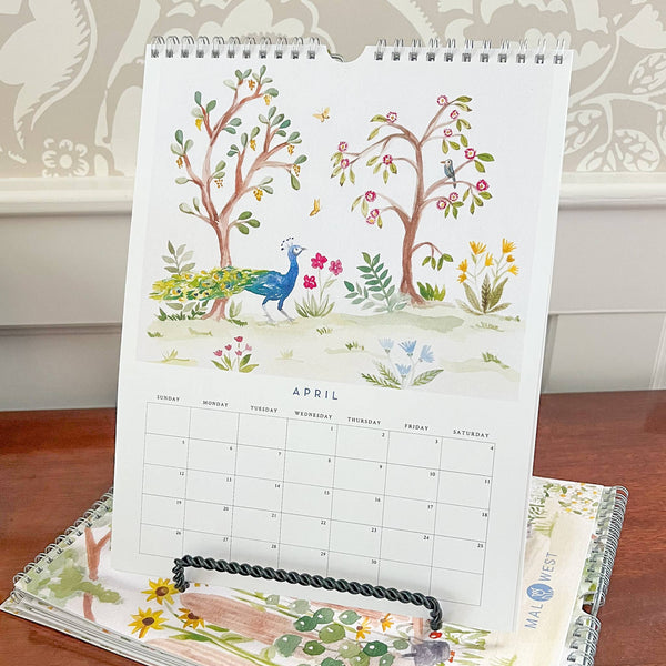 Watercolor Wall Calendar: 2026