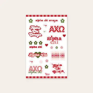 Sorority Decal Sticker Sheets