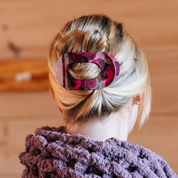 Garden Glam | Large| Flat Round Hair Clip