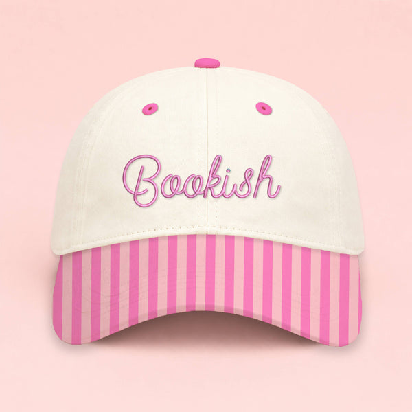 Custom Homewood Embroidered Hat | Pink Stripes: Bold Outline / Rainbow