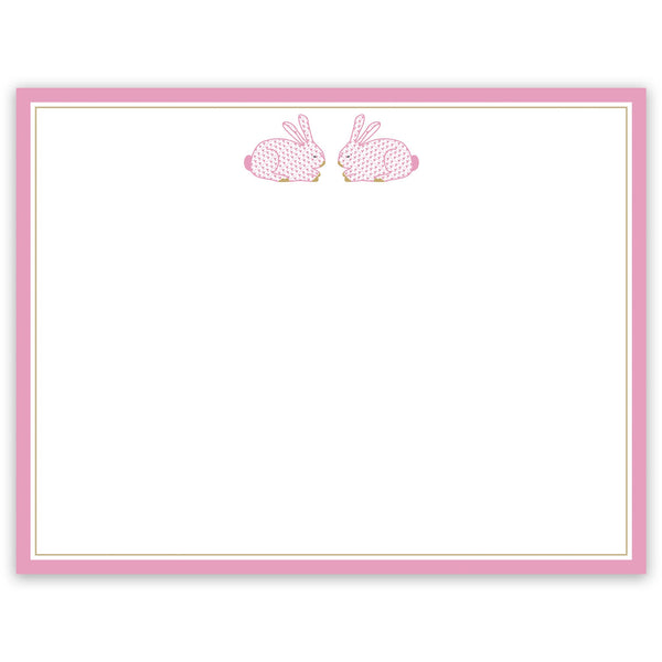 Pink Herend Bunny Stationery Set