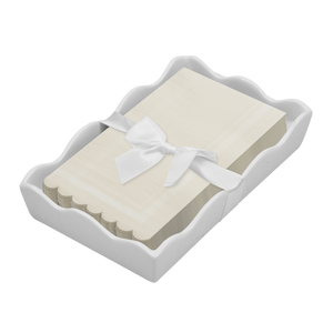 Ceramic Wave Napkin Tray Guest Towel