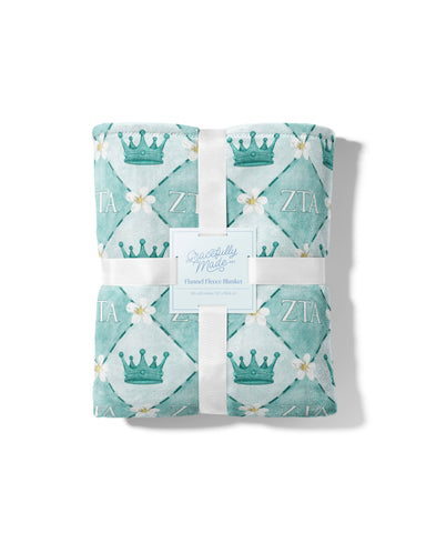 Zeta Flannel Fleece Blanket, Sorority