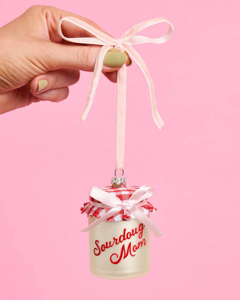 Sourdough Mom Glass Ornament | funny holiday baker gift
