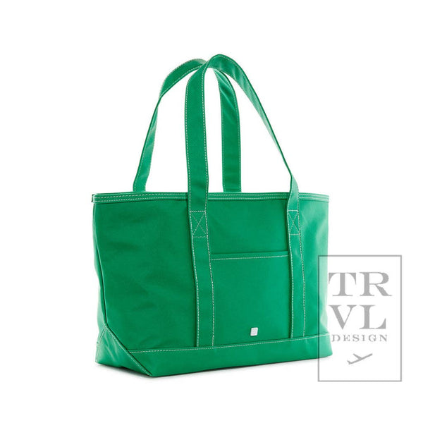 TRVL Medium Tote - Midi Coated Kelly Green *New!