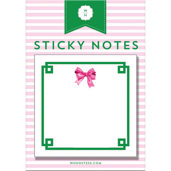 Pink Bow Single Sticky Notes