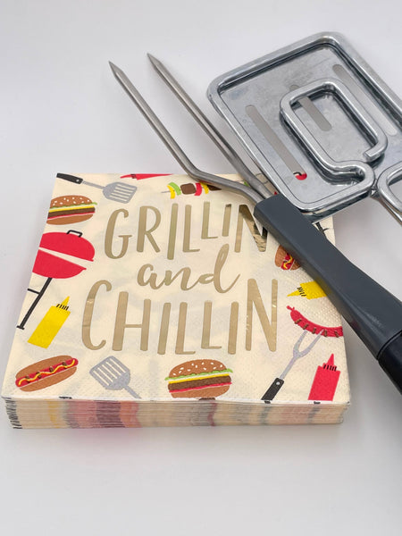Cocktail Napkins | Grillin and Chillin - Foil - 20ct