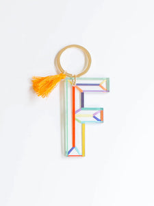 "F" Acrylic Keychain