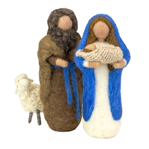 Wool Holy Couple Nativity