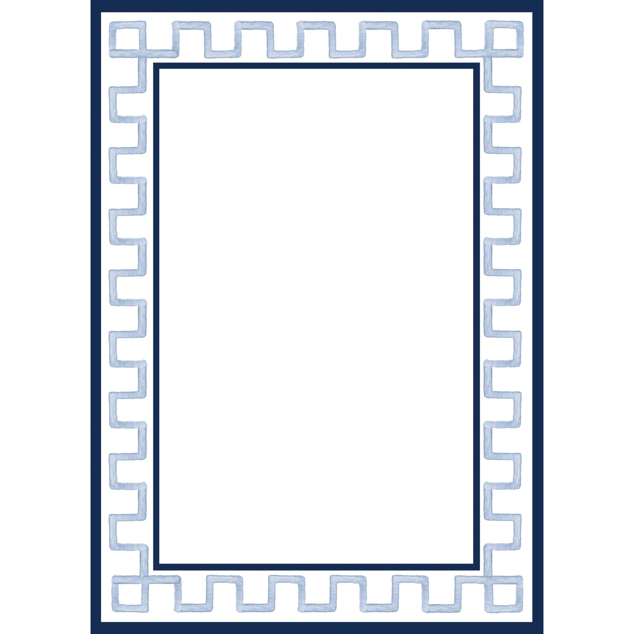 Blue Greek Key Border Notepad