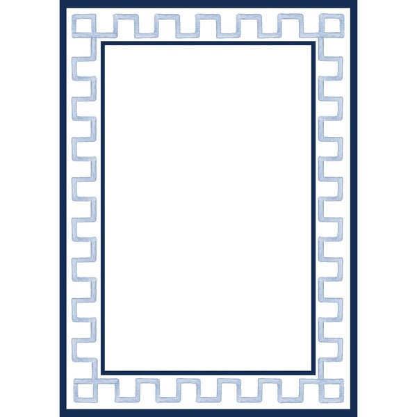 Blue Greek Key Border Notepad