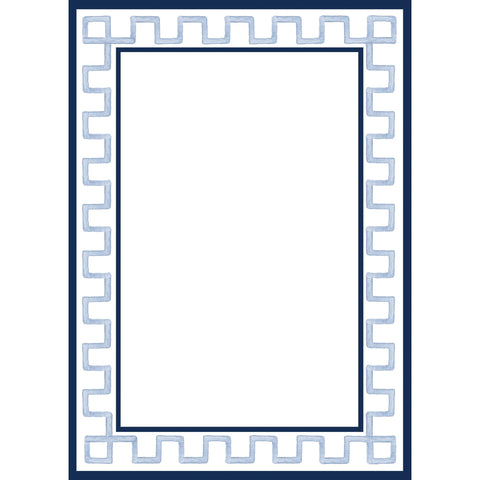 Blue Greek Key Border Notepad