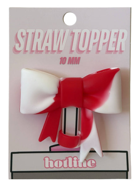 Large Bow Straw Toppers: Mint