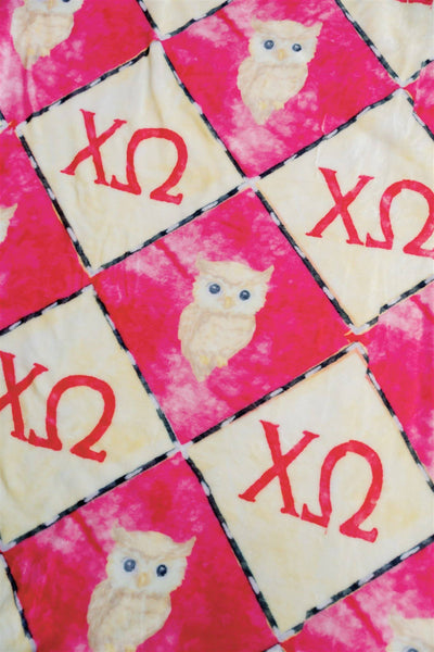 Chi Omega Flannel Fleece Blanket, Sorority