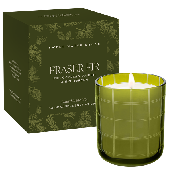 Fraser Fir 12 oz Boxed Soy Candle - Christmas Decor