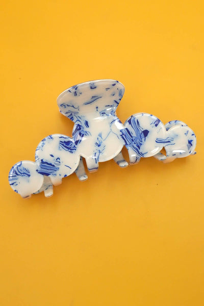 VINTAGE TOILE PATTERN PORCELAIN HAIR CLAW CLIPS Rectangle