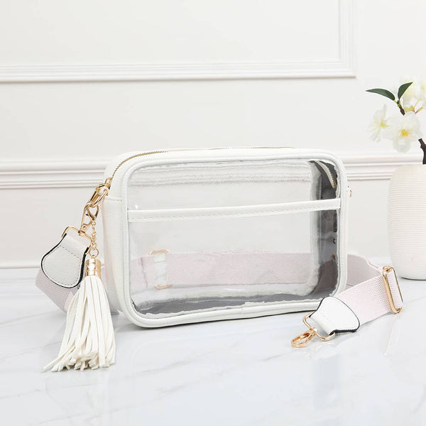 Game Day Stadium Rectangle Clear Bags: Silver