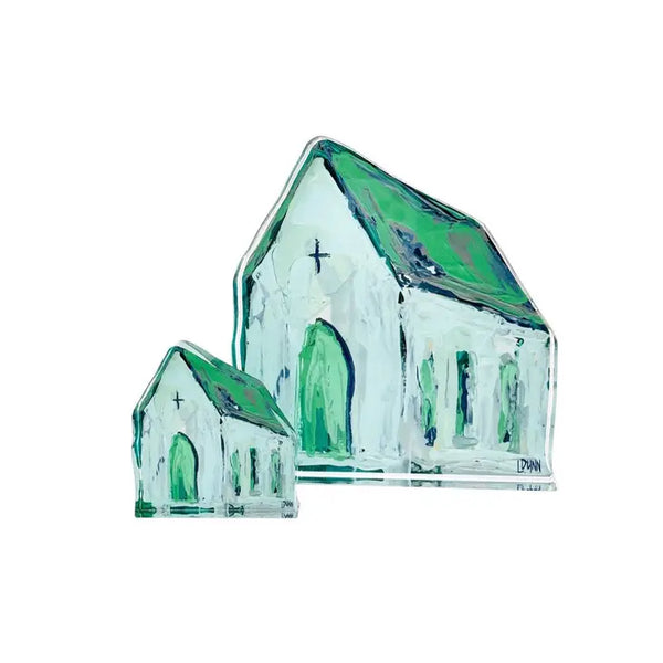 Lauren Dunn Large Acrylic Block Church