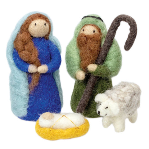 Wool Holy Night Nativity