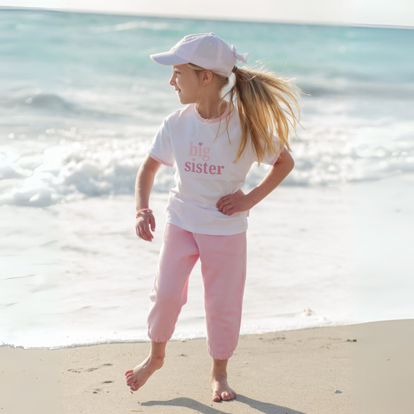 Seersucker Bunny Bow Baseball Hat (Baby, Youth): Youth