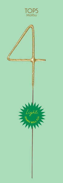Grande 12" Gold Number Sparkler Wand Card - Singles: Number 1