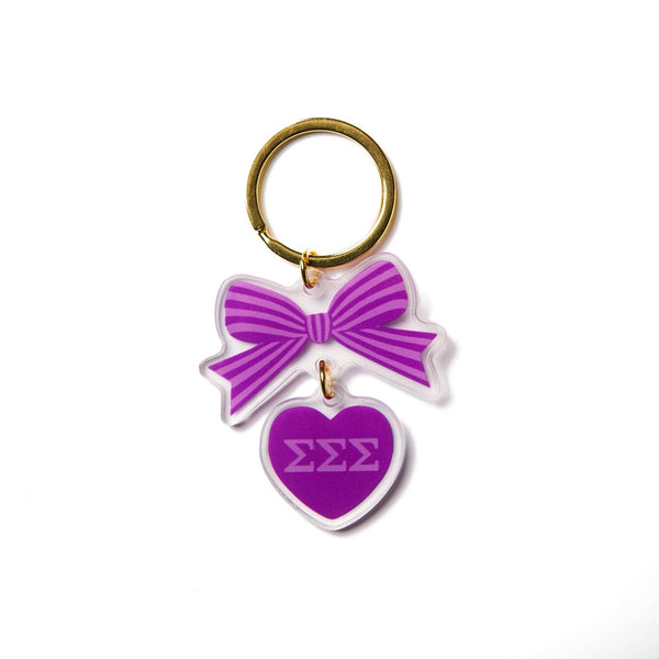Sorority & Greek BOW-DACIOUS Keychain: Kappa Delta