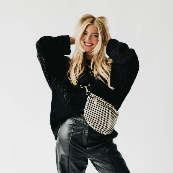 Westlyn Woven Bum Bag Metallic Gunmetal