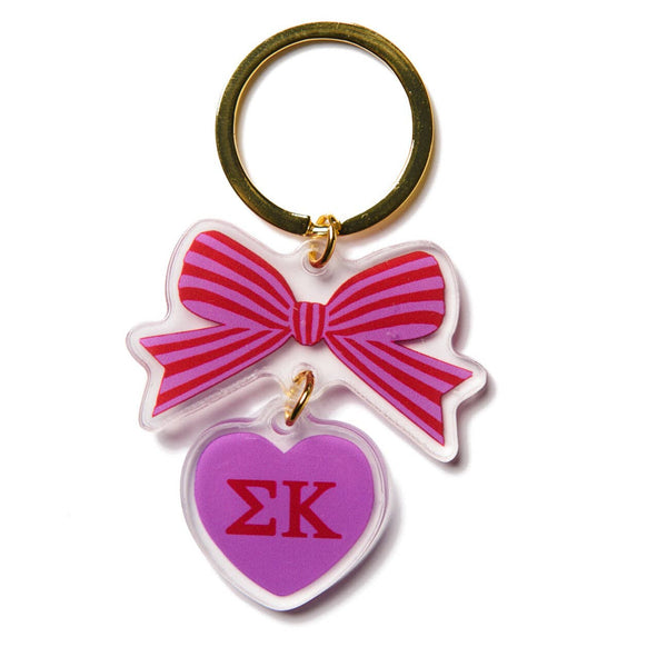 Sorority & Greek BOW-DACIOUS Keychain: Kappa Delta