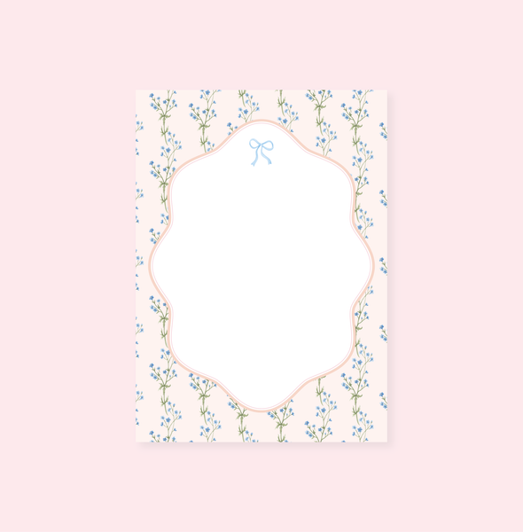Watercolor Floral Bow Notepad