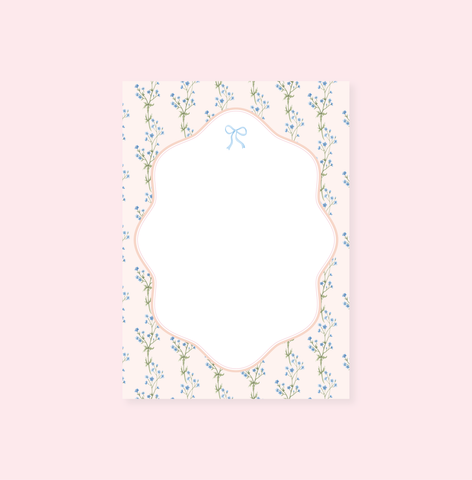 Watercolor Floral Bow Notepad